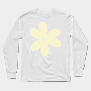 Cute Abstract Flower - Pastel Yellow Long Sleeve T-Shirt